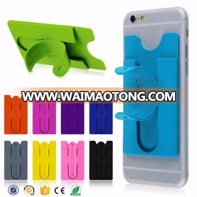 Promotional Gift  Smart wallet Sticky Silicone Mobile Card Holder